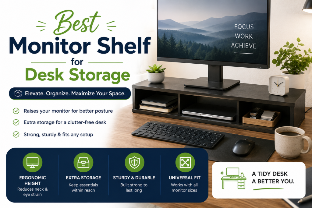 Best Monitor Shelf for Desk Storage — Organise & Elevate