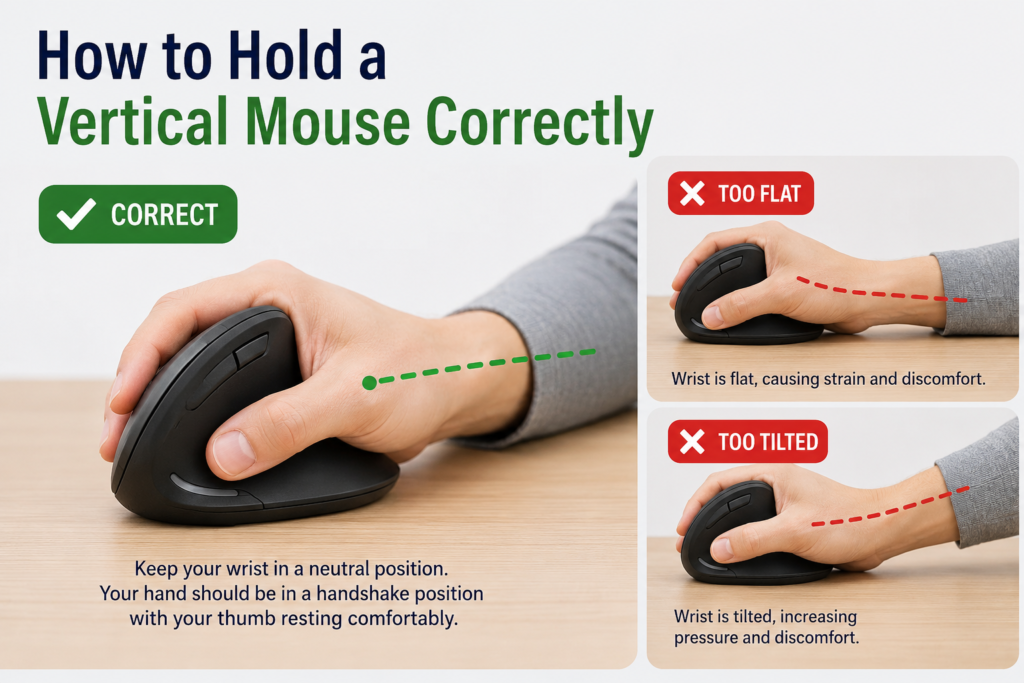 How to Hold a Vertical Mouse Correctly (Most People Get It Wrong)